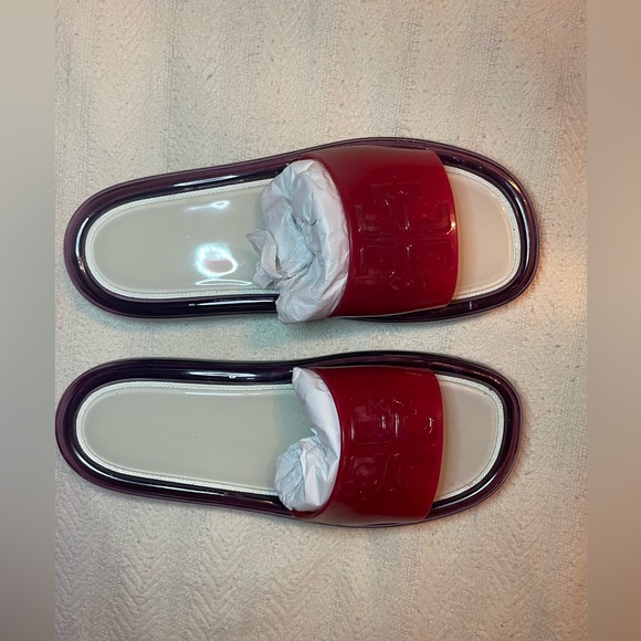 ☂️Tory Burch 💋Red,Deep Purple & light Cream Bubble Jelly❣️ - Picture 4 of 7
